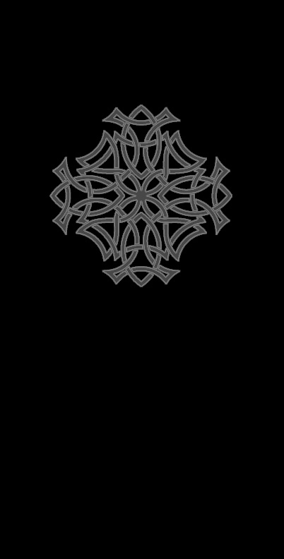 Central Motif decorative glass artwork example